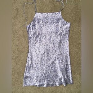 Zara Purple Silver A-Line Mini Dress Cocktail size XL